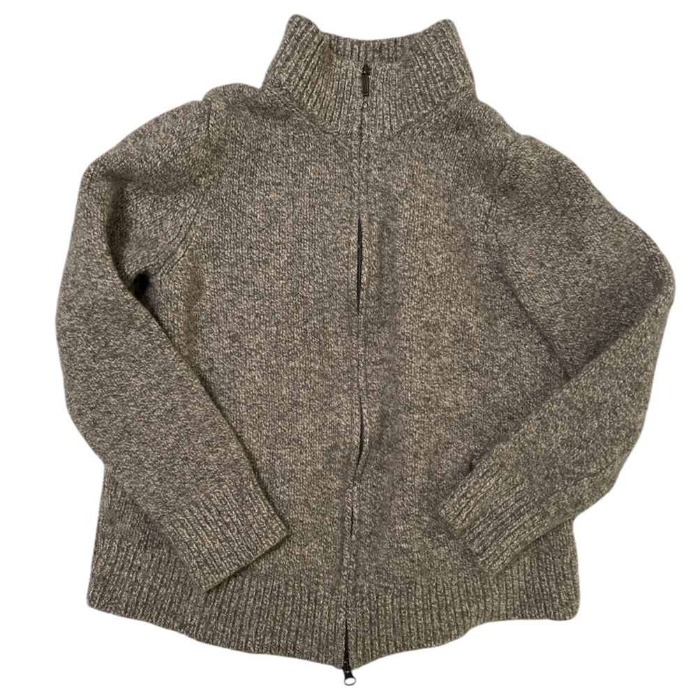 L.L. Bean Lambswool Double Zip Sweater
